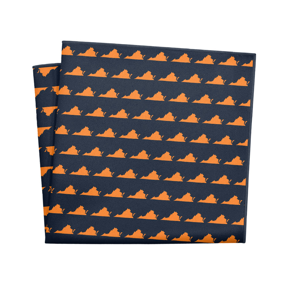 Virginia State Outline Pocket Square - 12" Square - Knotty Tie Co.