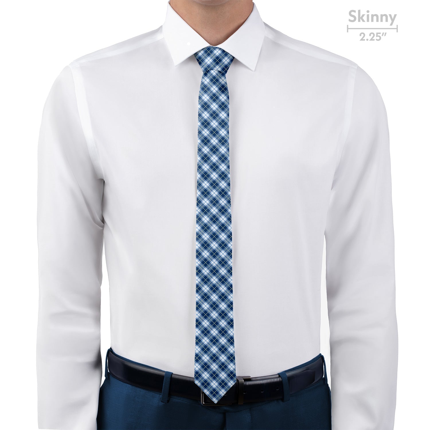 Waffle Plaid Necktie - Skinny - Knotty Tie Co.