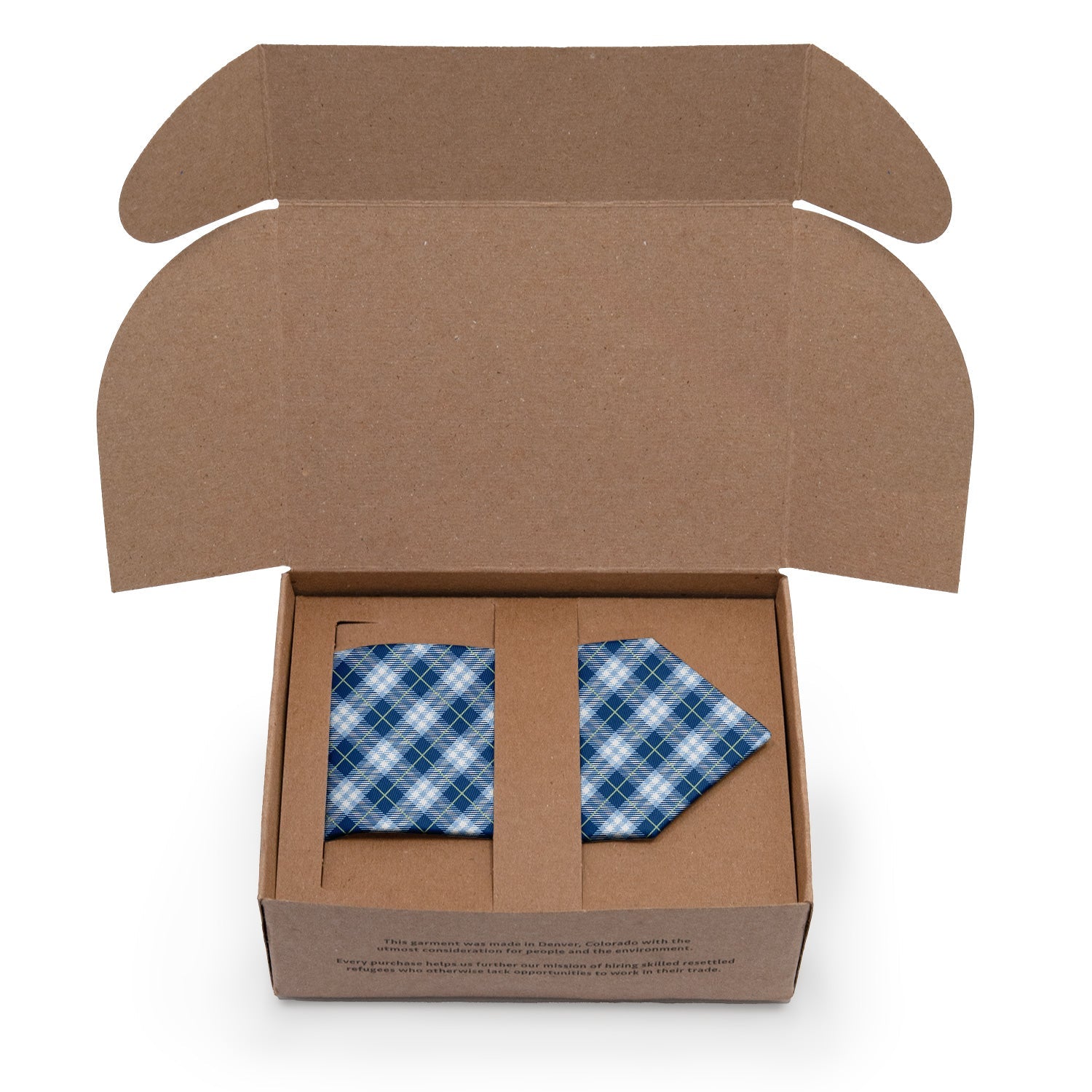 Waffle Plaid Necktie - Packaging - Knotty Tie Co.