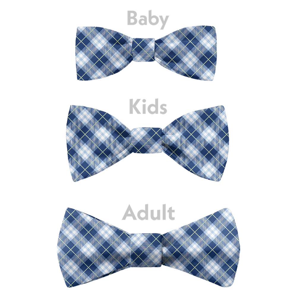 Waffle Plaid Bow Tie - Bow Sizes - Knotty Tie Co.