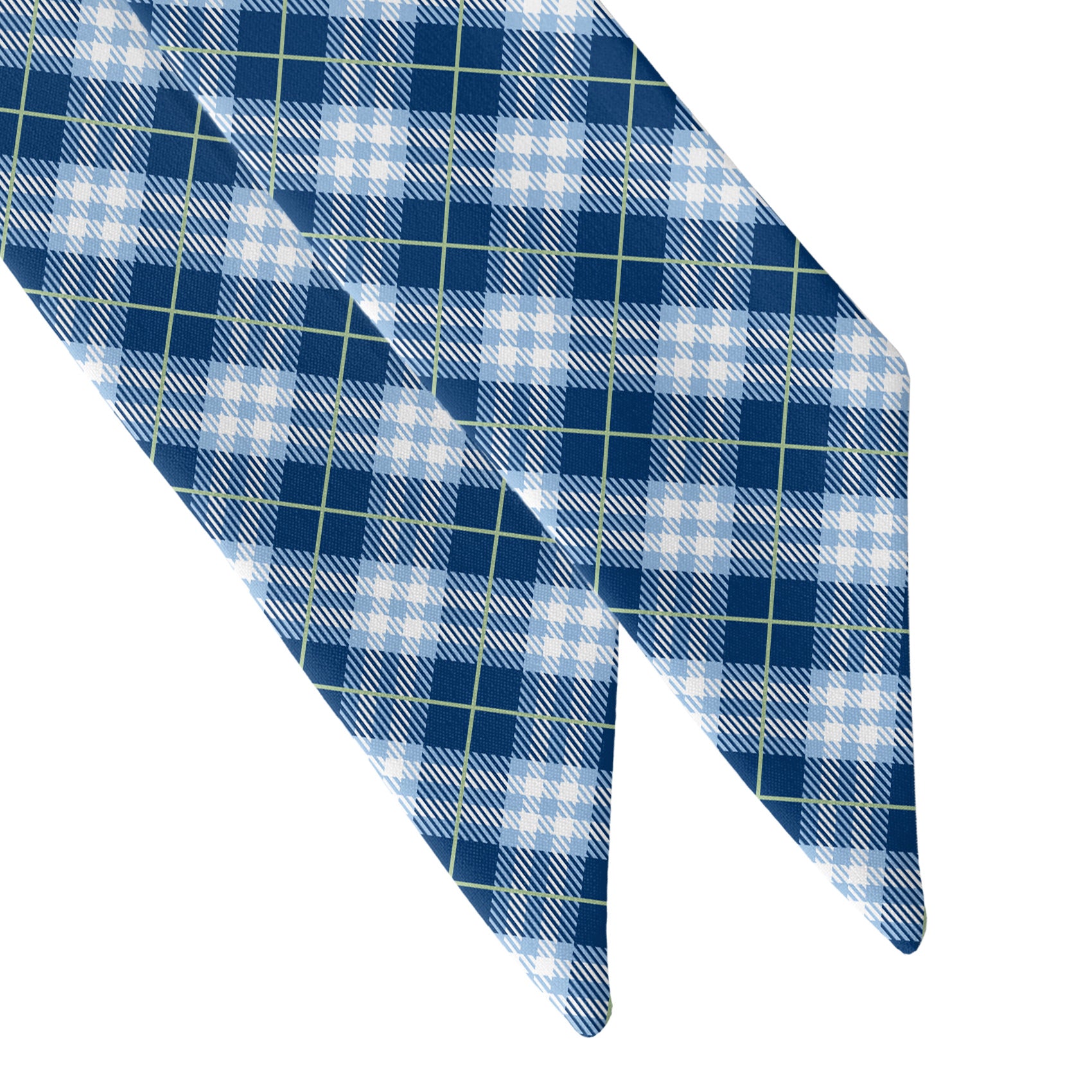 Waffle Plaid Hair Scarf - Scarf Tapered Ends - Knotty Tie Co.