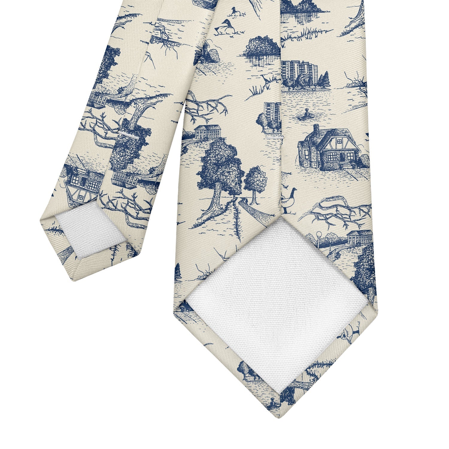 Wash Park Toile Necktie - Tipping - Knotty Tie Co.