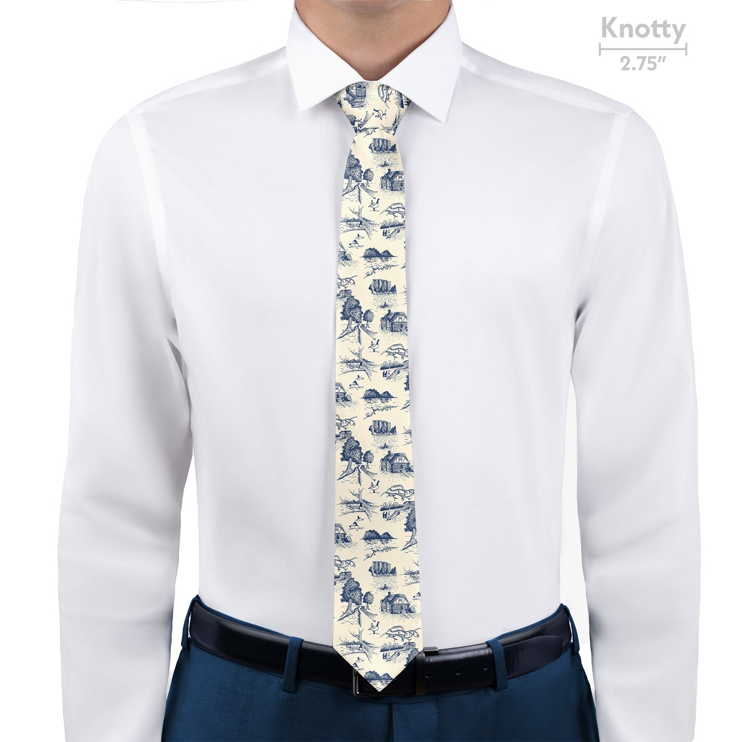 Wash Park Toile Necktie - Knotty - Knotty Tie Co.