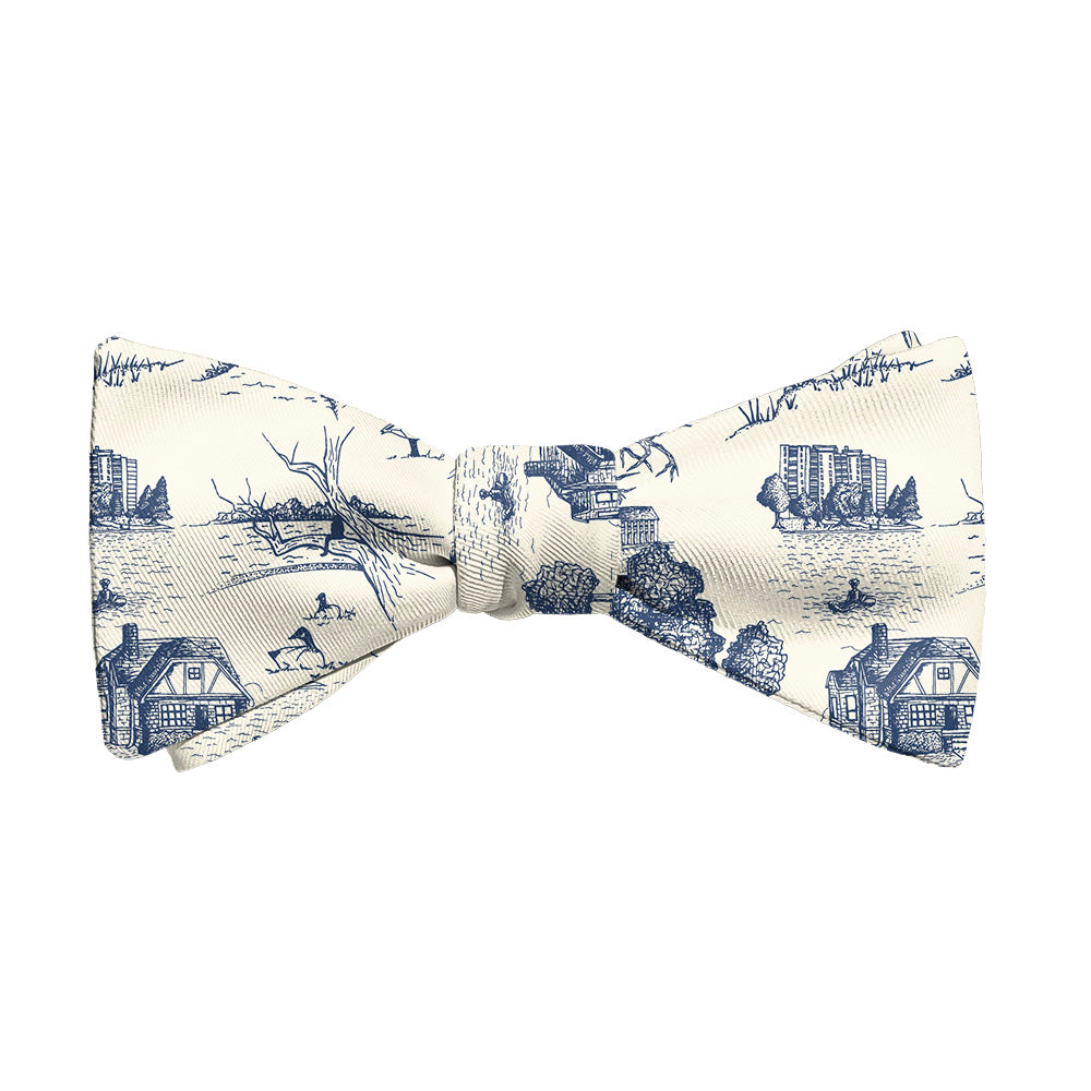 Wash Park Toile Bow Tie - Adult Standard Self-Tie 14-18" -  - Knotty Tie Co.