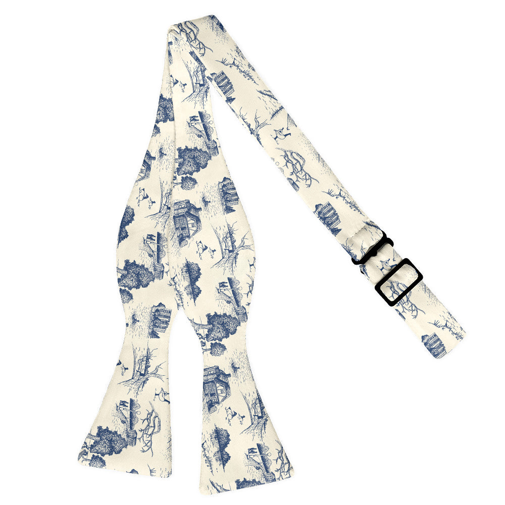 Wash Park Toile Bow Tie - Self Tie Flat - Knotty Tie Co.