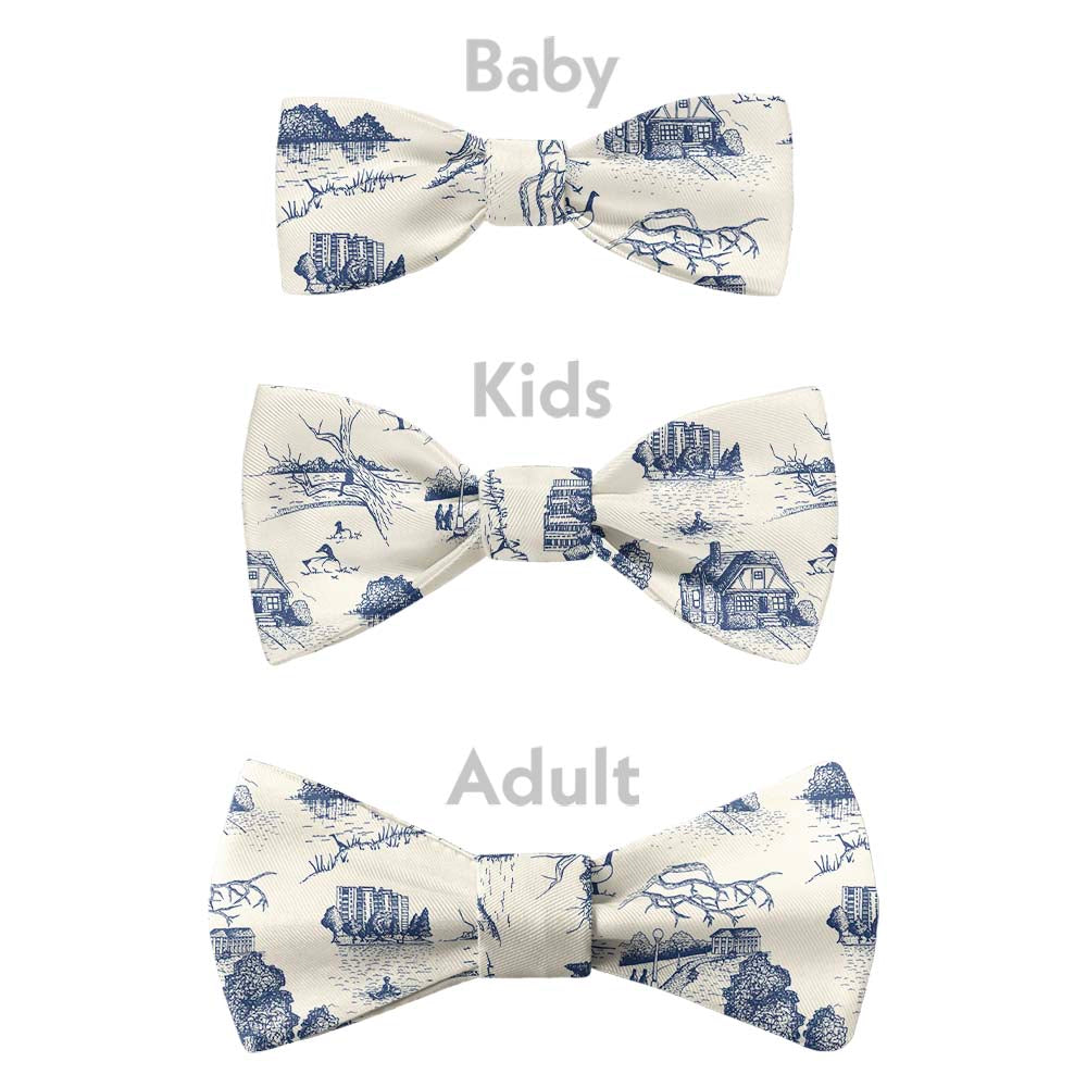 Wash Park Toile Bow Tie - Bow Sizes - Knotty Tie Co.