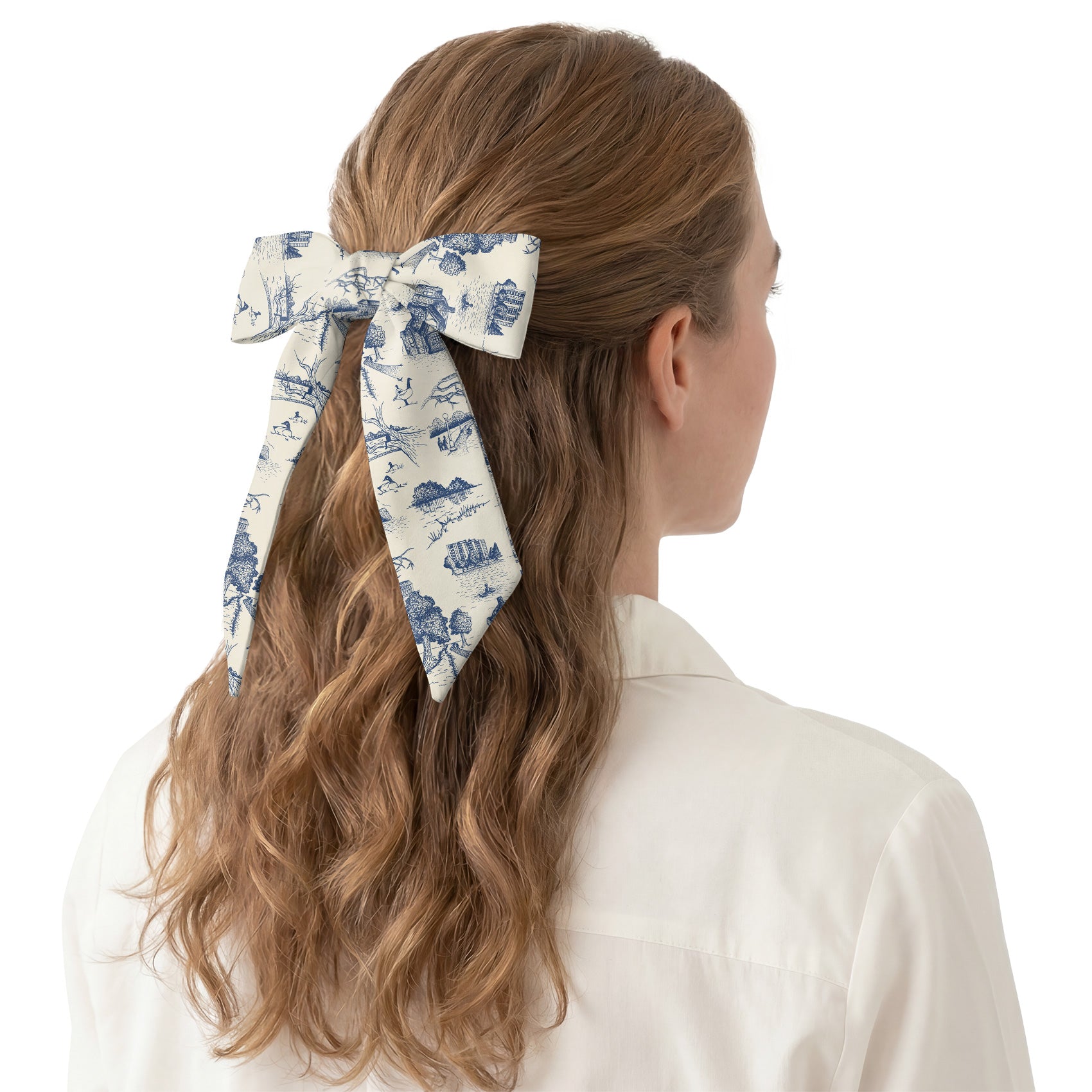 Wash Park Toile Hair Scarf - Hair Scarf - Knotty Tie Co.
