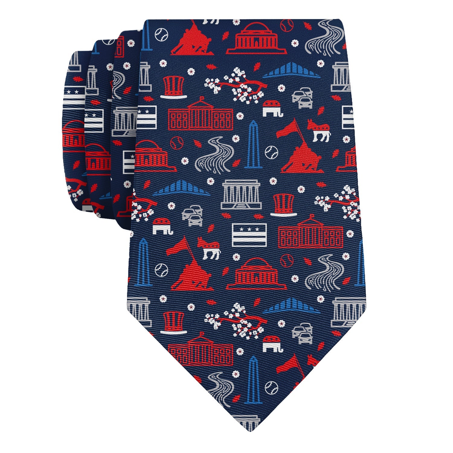 Washington DC Heritage Necktie - Rolled - Knotty Tie Co.