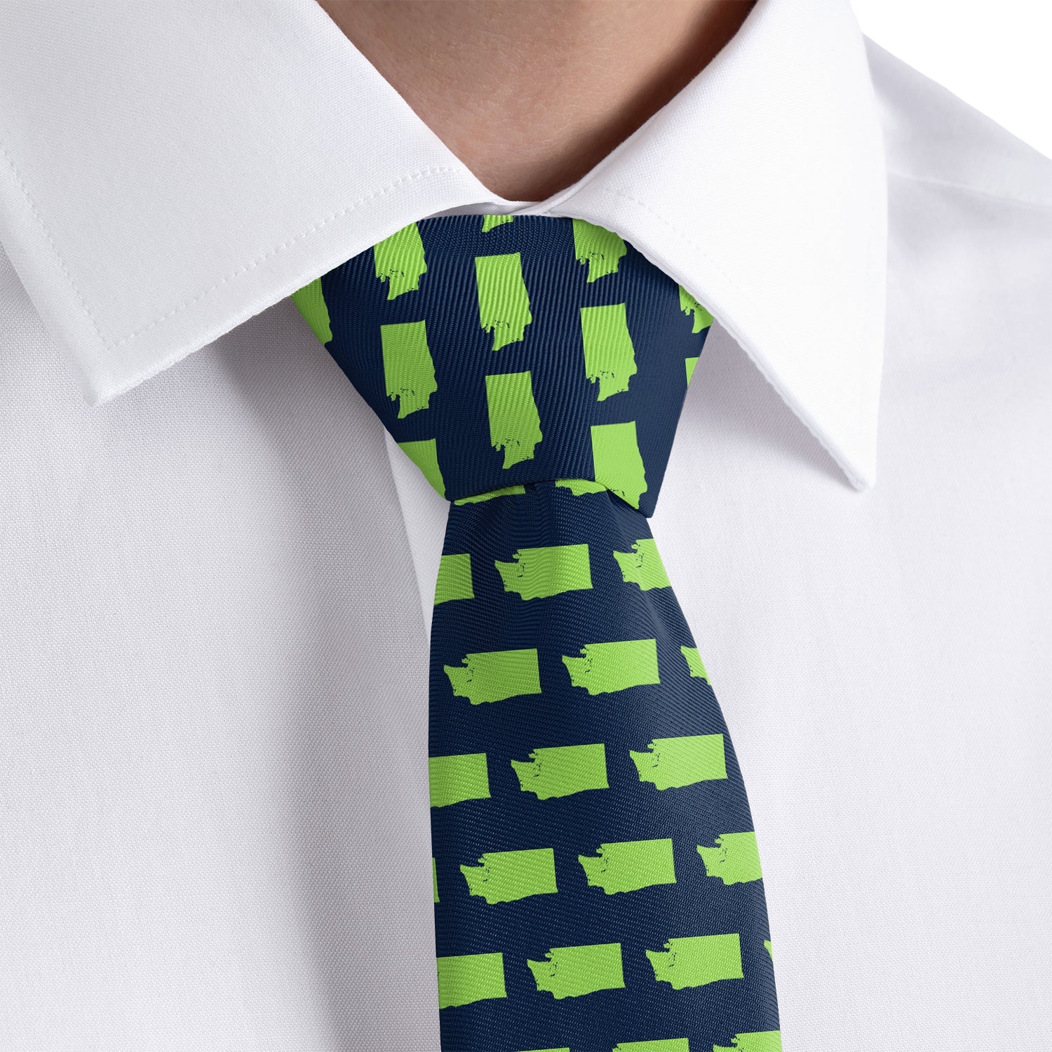 Washington State Outline Necktie - Dress Shirt - Knotty Tie Co.