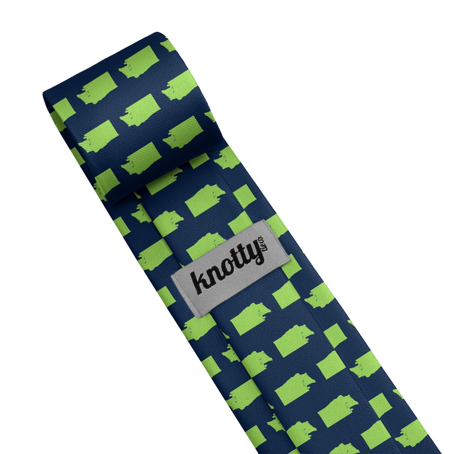Washington State Outline Necktie - Tag - Knotty Tie Co.