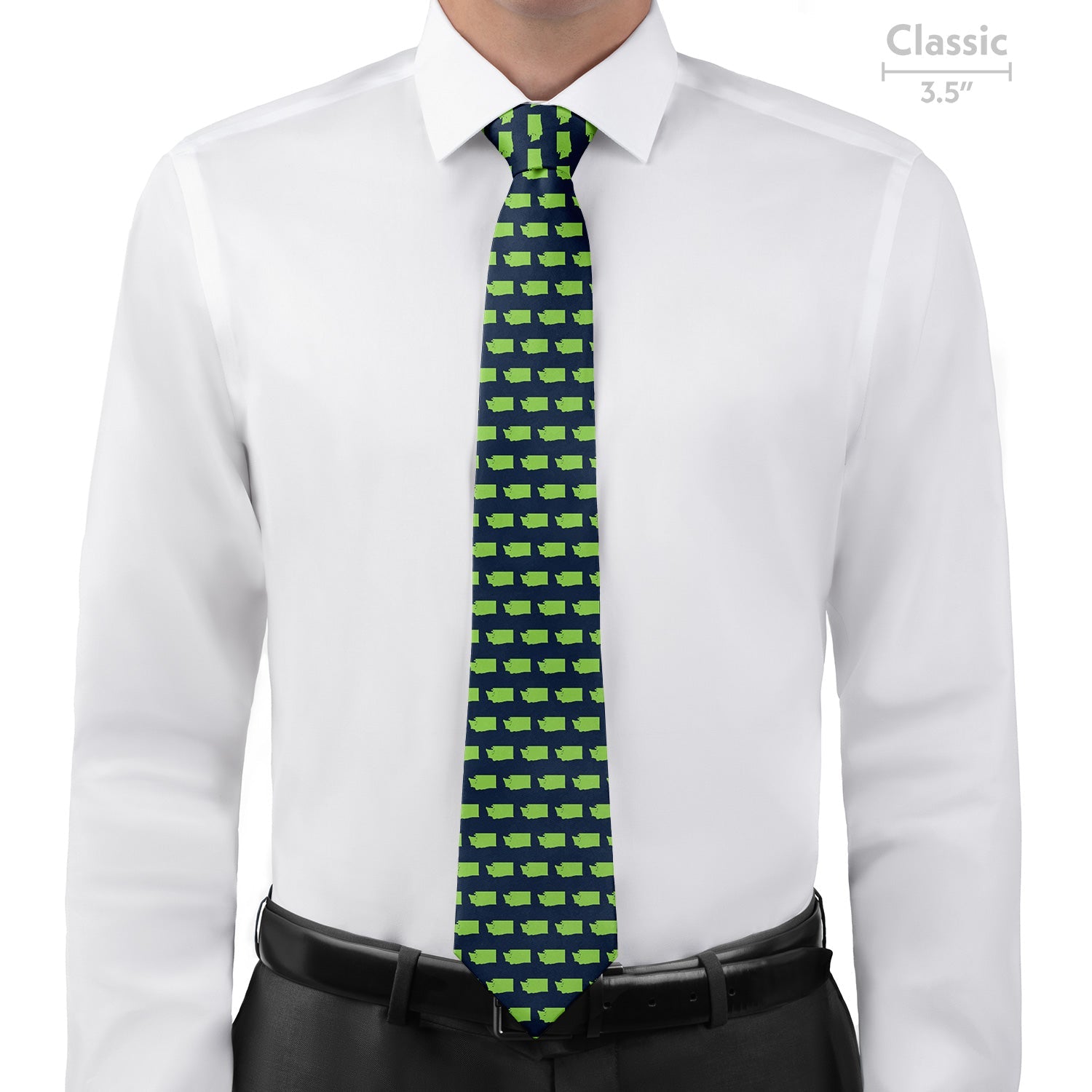 Washington State Outline Necktie - Classic - Knotty Tie Co.