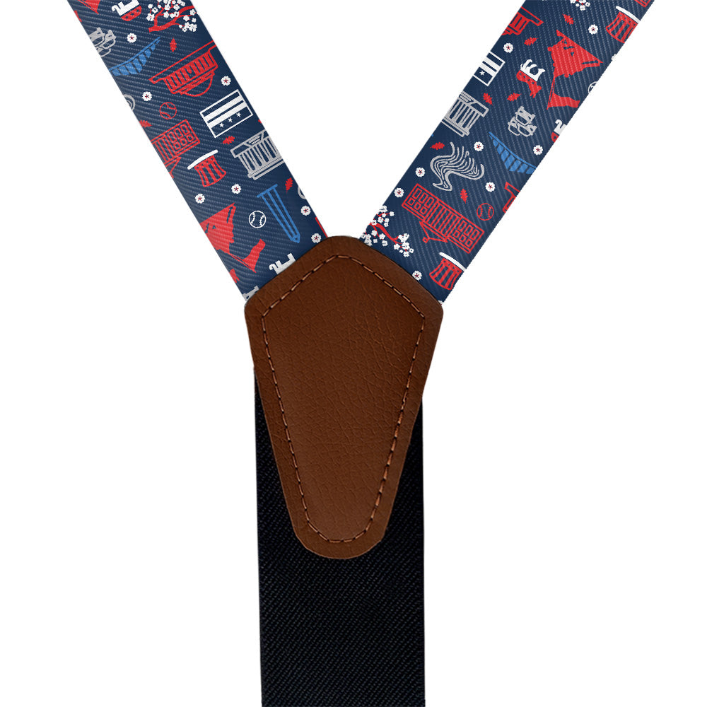 Washington DC Heritage Suspenders - Vegan Leather Y-Back - Knotty Tie Co.