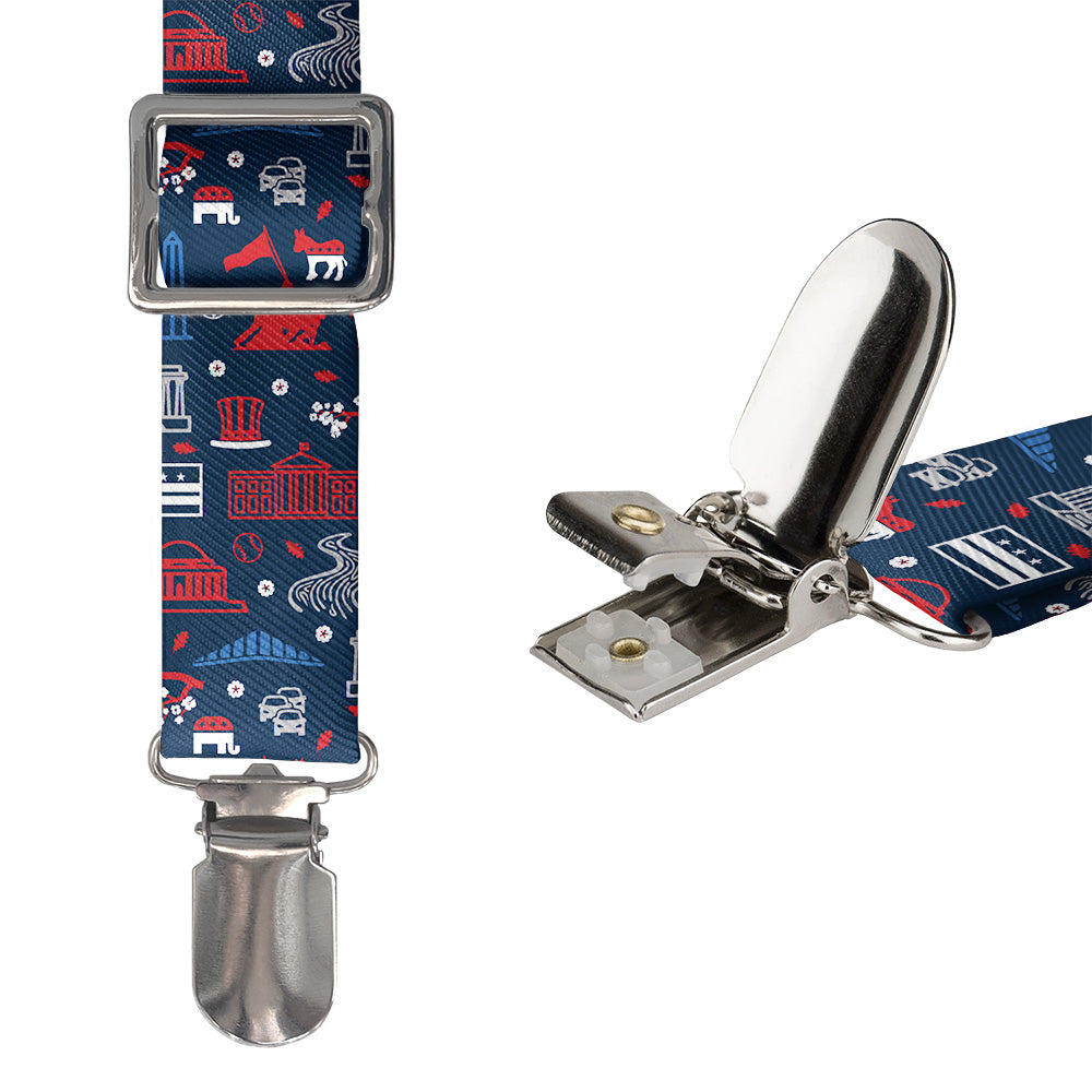 Washington DC Heritage Suspenders - Hardware and Strap - Knotty Tie Co.