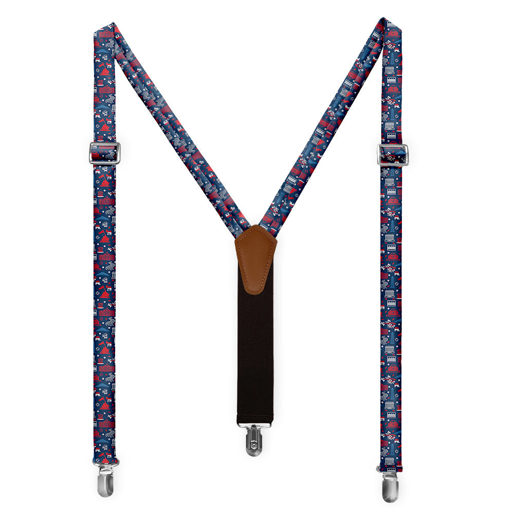 Washington DC Heritage Suspenders - Full Front View - Knotty Tie Co.