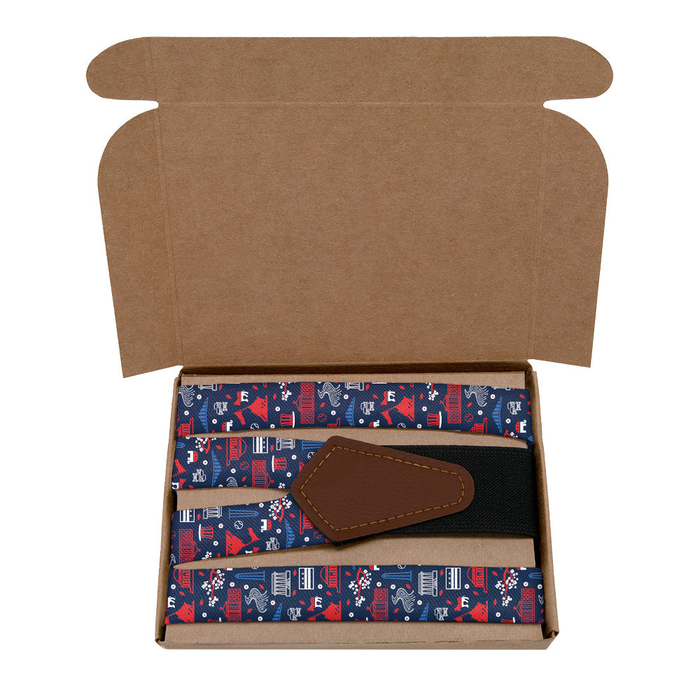 Washington DC Heritage Suspenders - Kraft Gift Box Packaging - Knotty Tie Co.