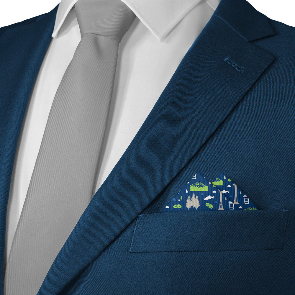 Washington State Heritage Pocket Square - Matching Necktie- Knotty Tie Co.