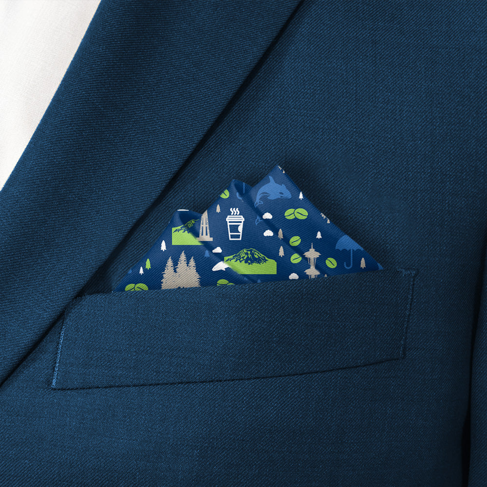 Washington State Heritage Pocket Square - Stairs Fold - Knotty Tie Co.