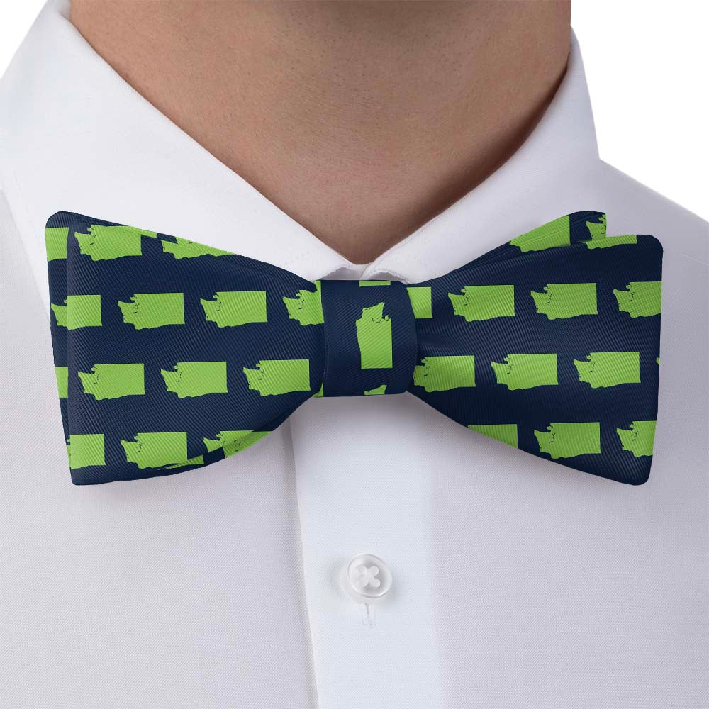 Washington State Outline Bow Tie - Bow Tie with Dress Shirt - Knotty Tie Co.
