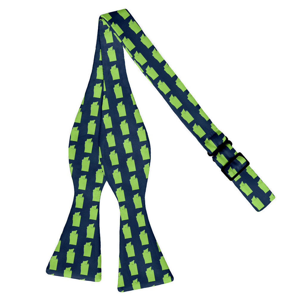 Washington State Outline Bow Tie - Self Tie Flat - Knotty Tie Co.