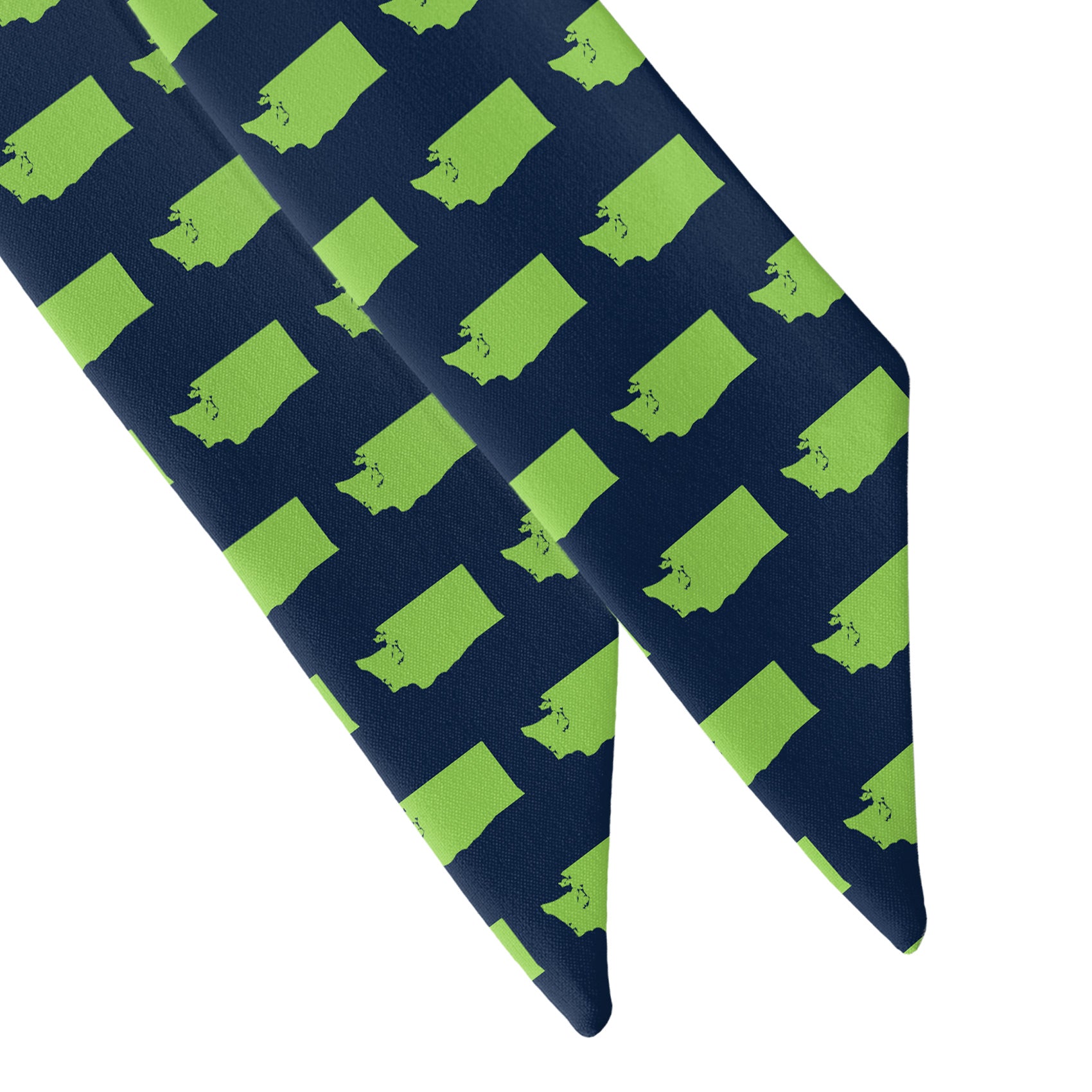 Washington State Outline Hair Scarf - Scarf Tapered Ends - Knotty Tie Co.