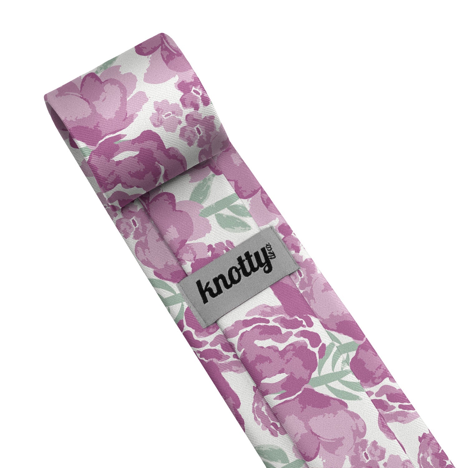 Watercolor Floral Necktie - Tag - Knotty Tie Co.