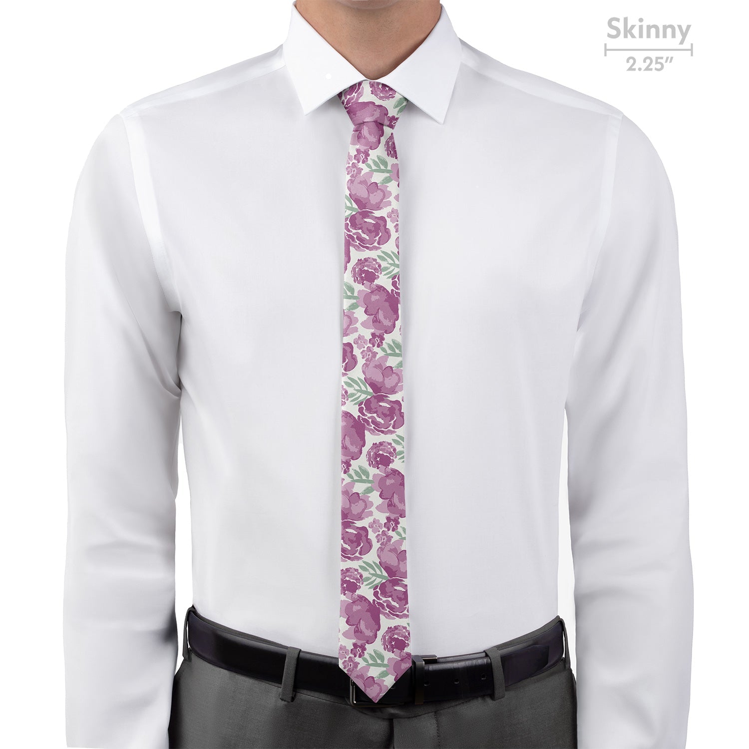Watercolor Floral Necktie - Skinny - Knotty Tie Co.