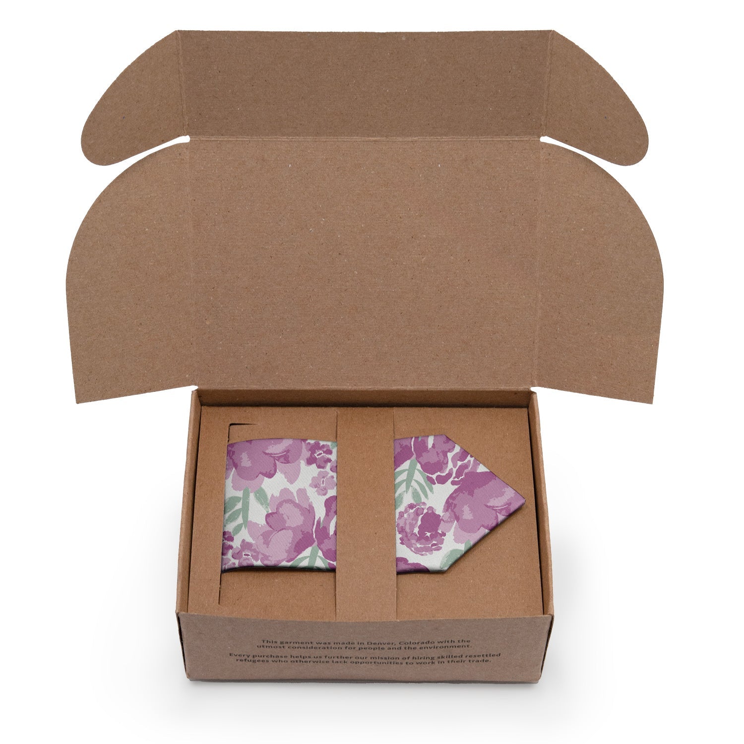 Watercolor Floral Necktie - Packaging - Knotty Tie Co.