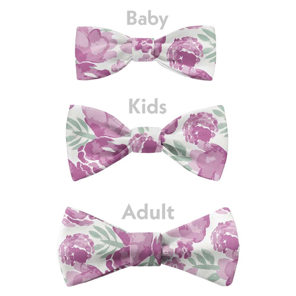 Watercolor Floral Bow Tie - Bow Sizes - Knotty Tie Co.