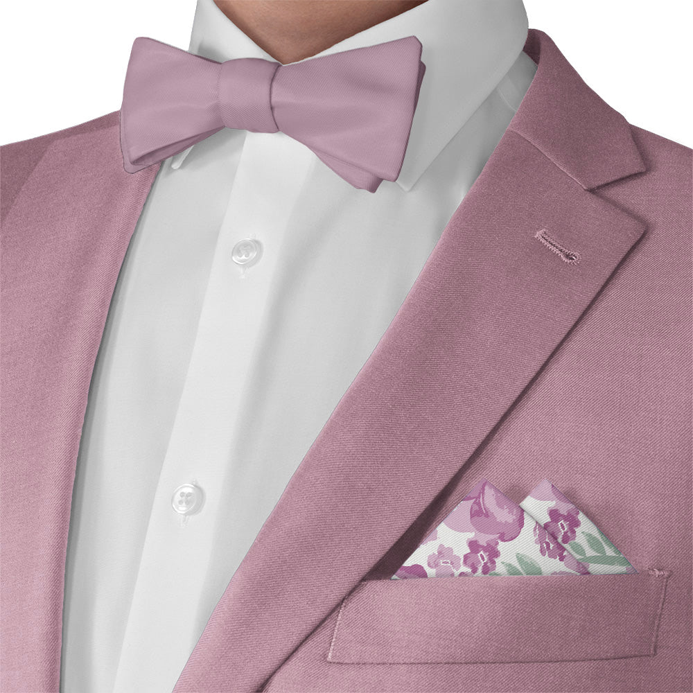 Watercolor Floral Pocket Square - Matching Bow Tie - Knotty Tie Co.
