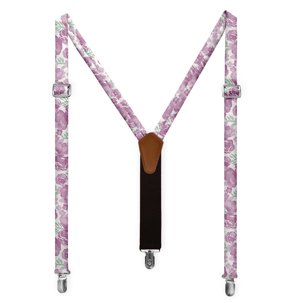 Watercolor Floral Suspenders - Full Front View - Knotty Tie Co.