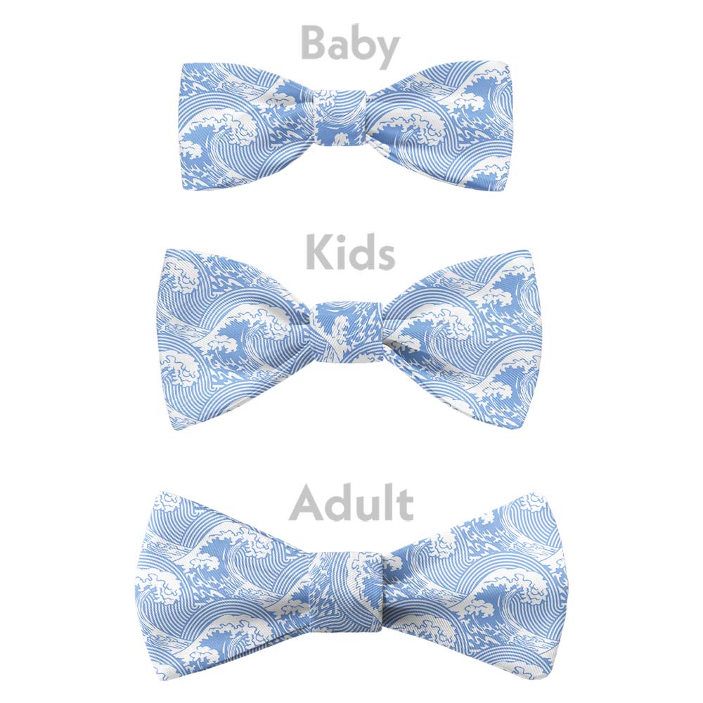 Waves Bow Tie - Bow Sizes - Knotty Tie Co.