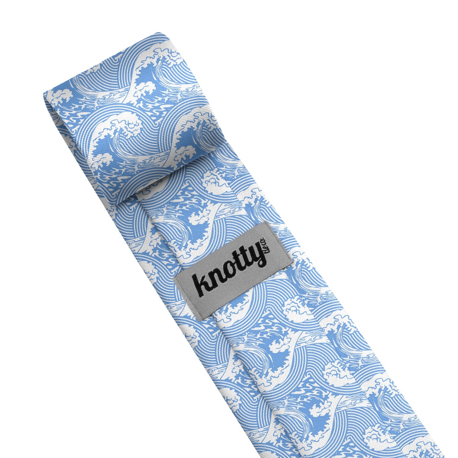 Waves Necktie - Tag - Knotty Tie Co.