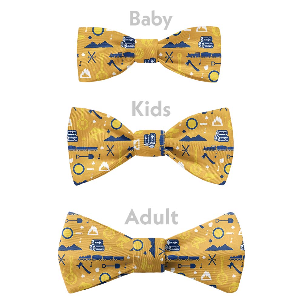 West Virginia State Heritage Bow Tie - Bow Sizes - Knotty Tie Co.