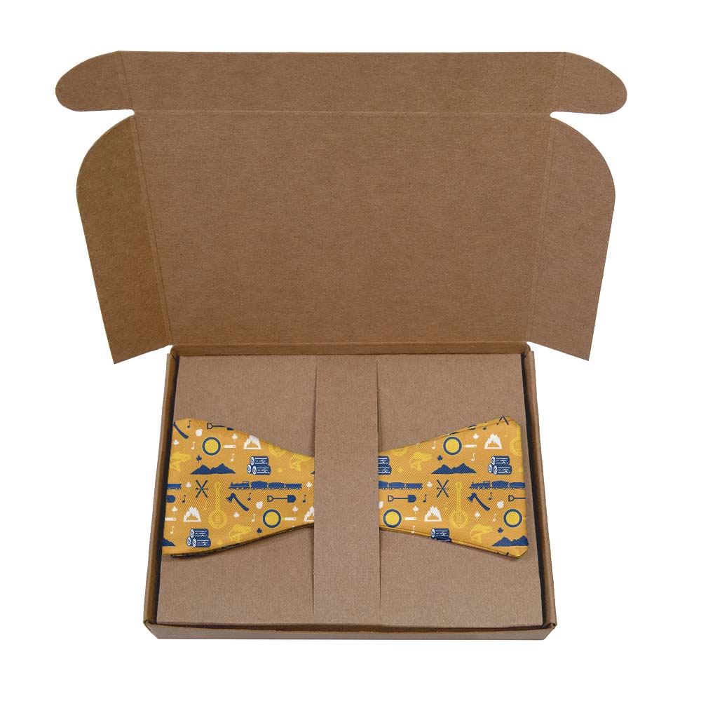 West Virginia State Heritage Bow Tie- Kraft Gift Box Packaging - Knotty Tie Co.