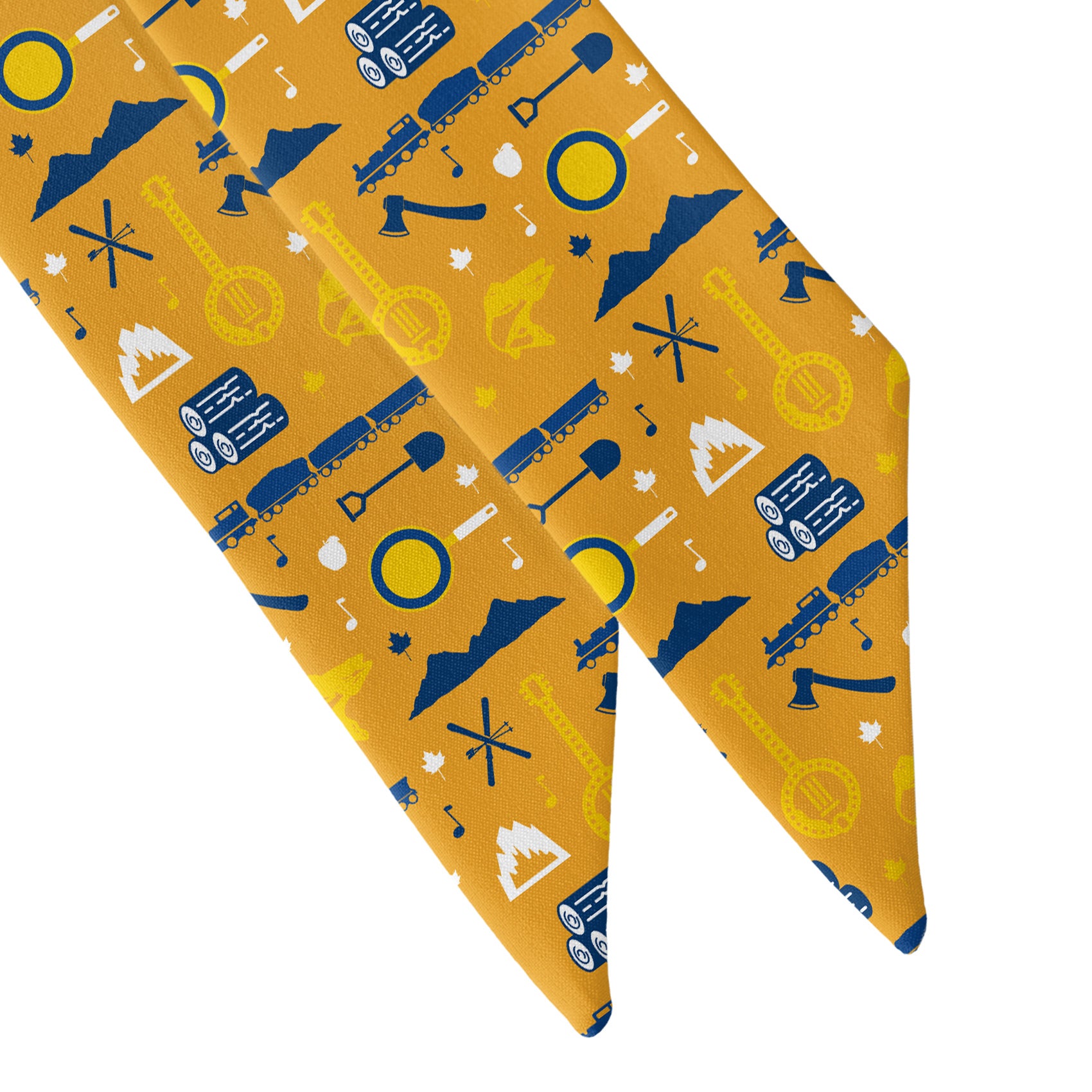 West Virginia State Heritage Hair Scarf - Scarf Tapered Ends - Knotty Tie Co.
