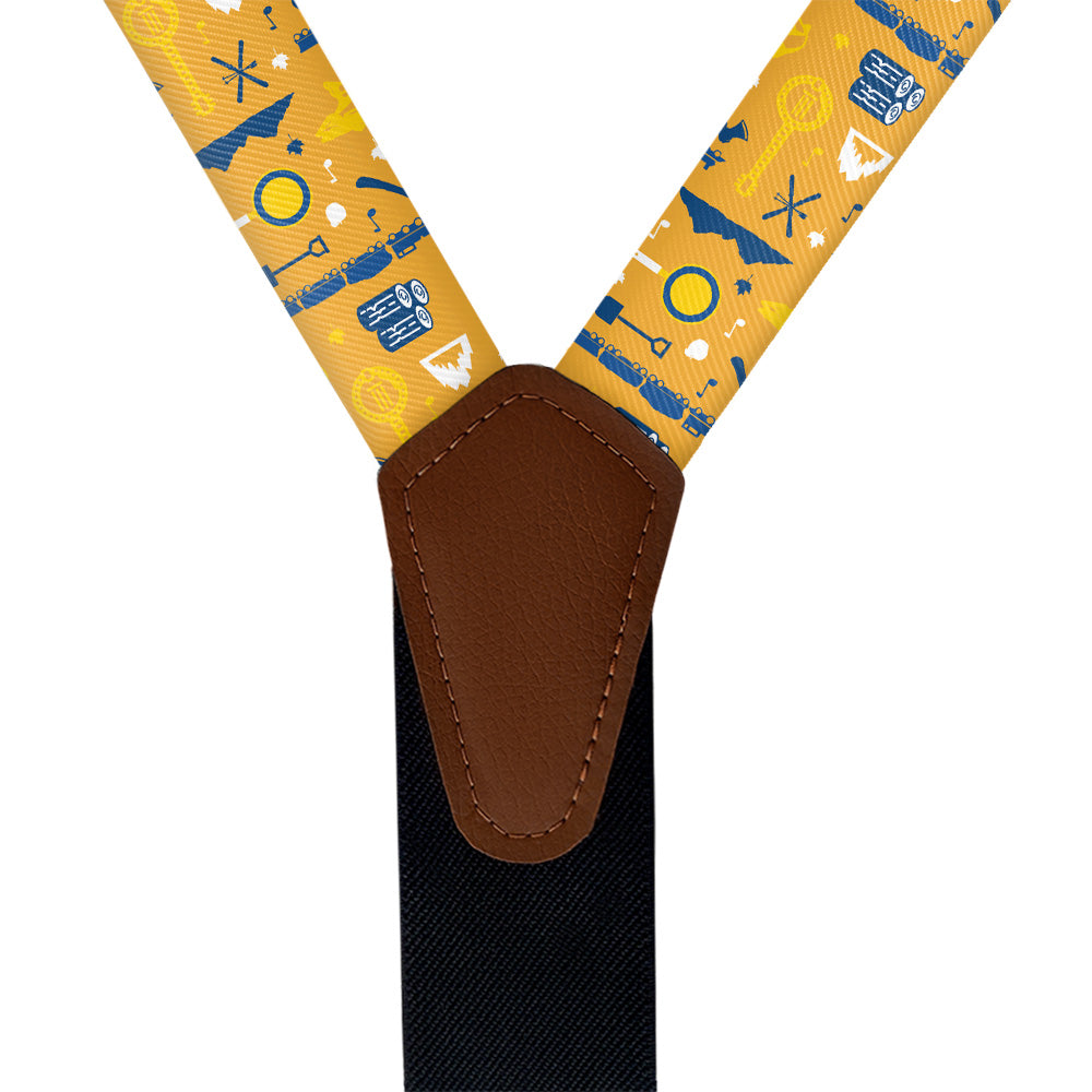 West Virginia State Heritage Suspenders - On Model Back View - Knotty Tie Co.