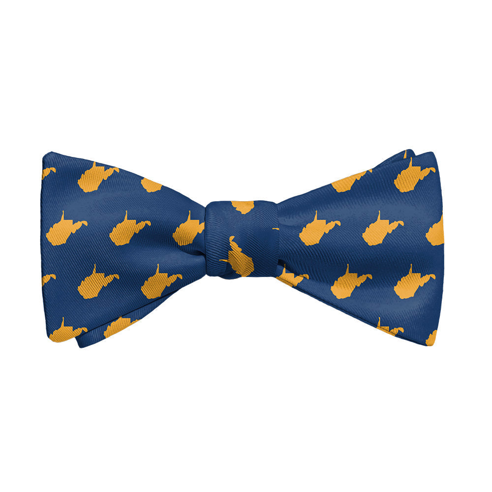 West Virginia State Outline Bow Tie - Adult Standard Self-Tie 14-18" -  - Knotty Tie Co.