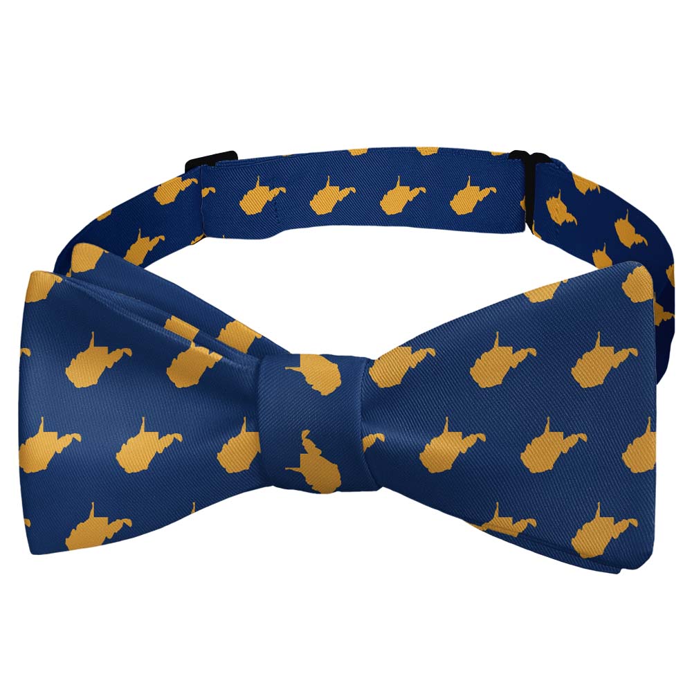 West Virginia State Outline Bow Tie - Self Tie Bow Tie - Knotty Tie Co.