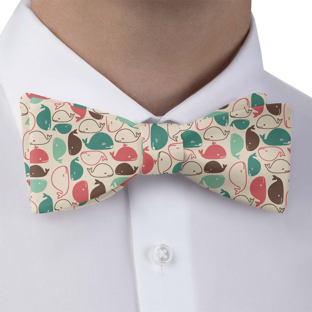 Whales Bow Tie - Bow Tie with Dress Shirt - Knotty Tie Co.