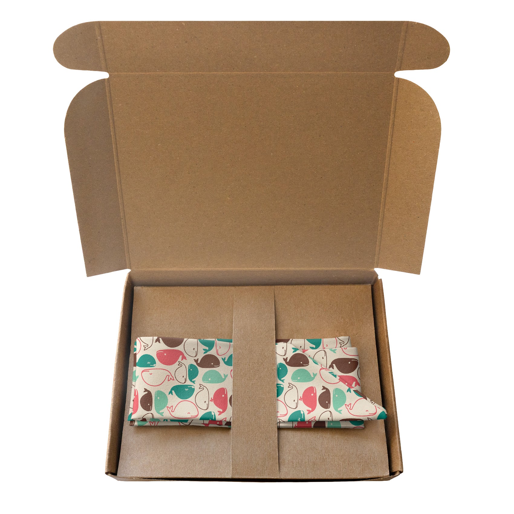 Whales Hair Scarf - Packaging - Knotty Tie Co.