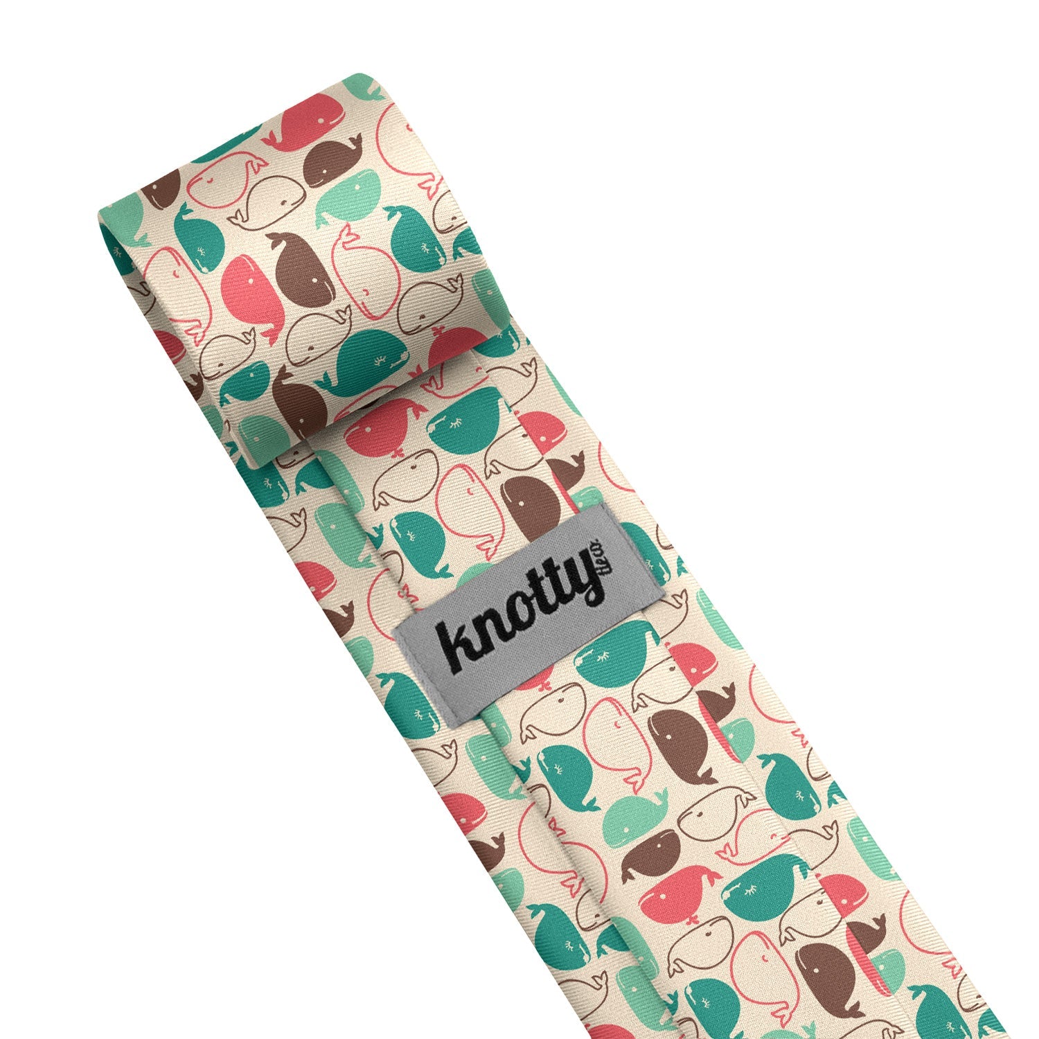 Whales Necktie - Tag - Knotty Tie Co.