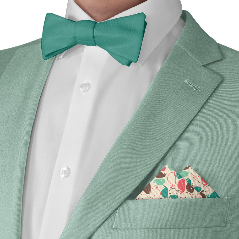 Whales Pocket Square - Matching Bow Tie - Knotty Tie Co.