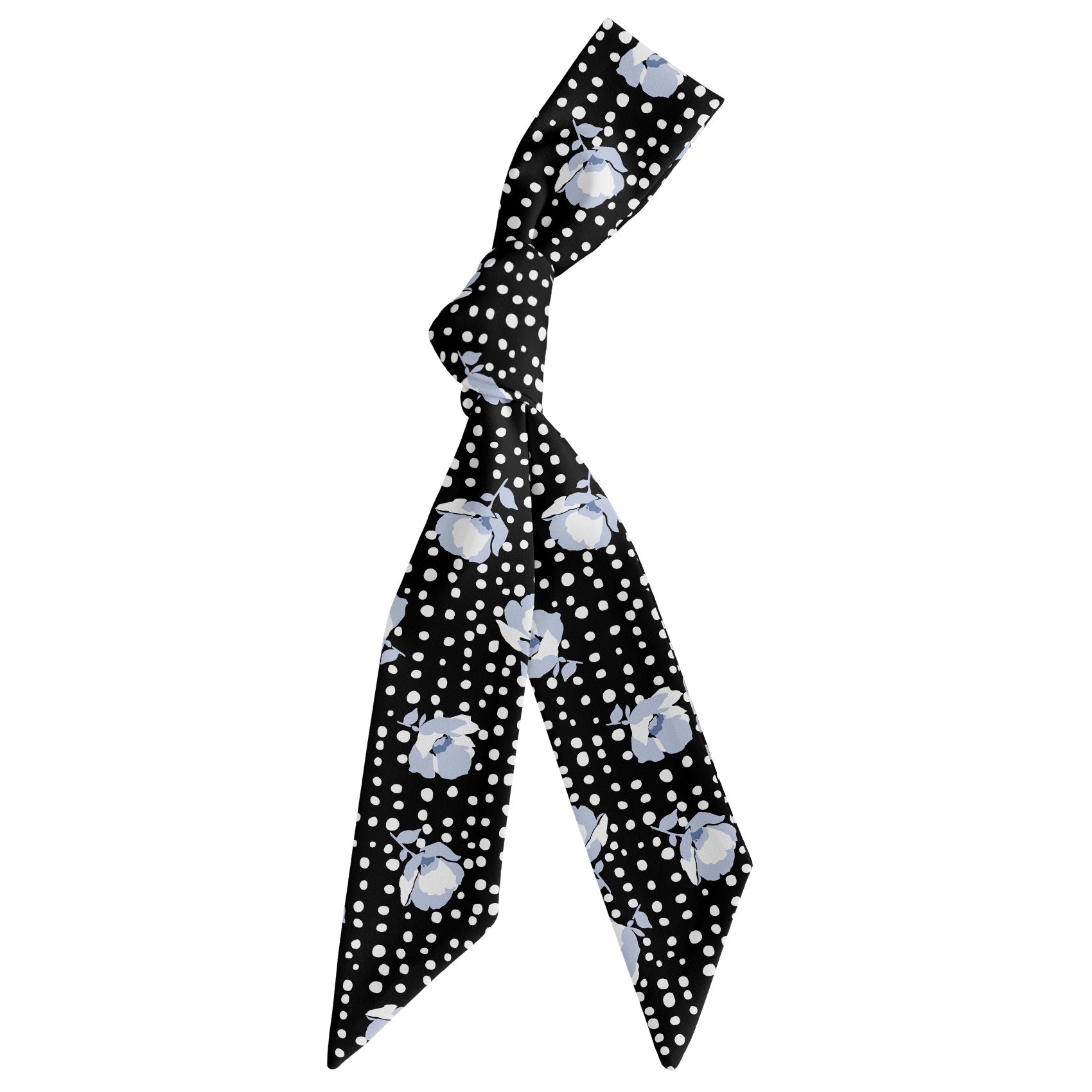 Whitman Floral Hair Scarf - Scarf Tied Into Knot - Knotty Tie Co.