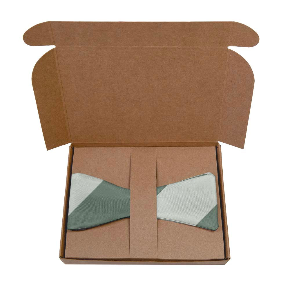 Wide Stripe Bow Tie- Kraft Gift Box Packaging - Knotty Tie Co.