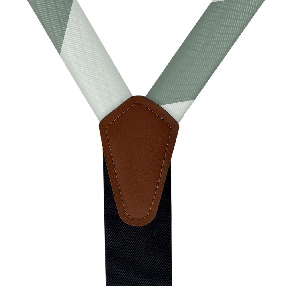 Wide Stripe Suspenders - Vegan Leather Y-Back - Knotty Tie Co.