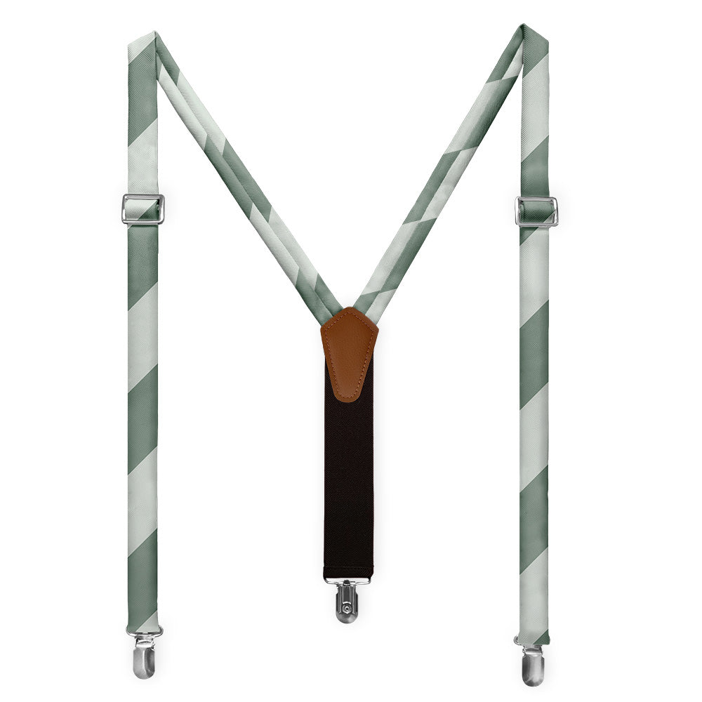 Wide Stripe Suspenders - Full Front View - Knotty Tie Co.