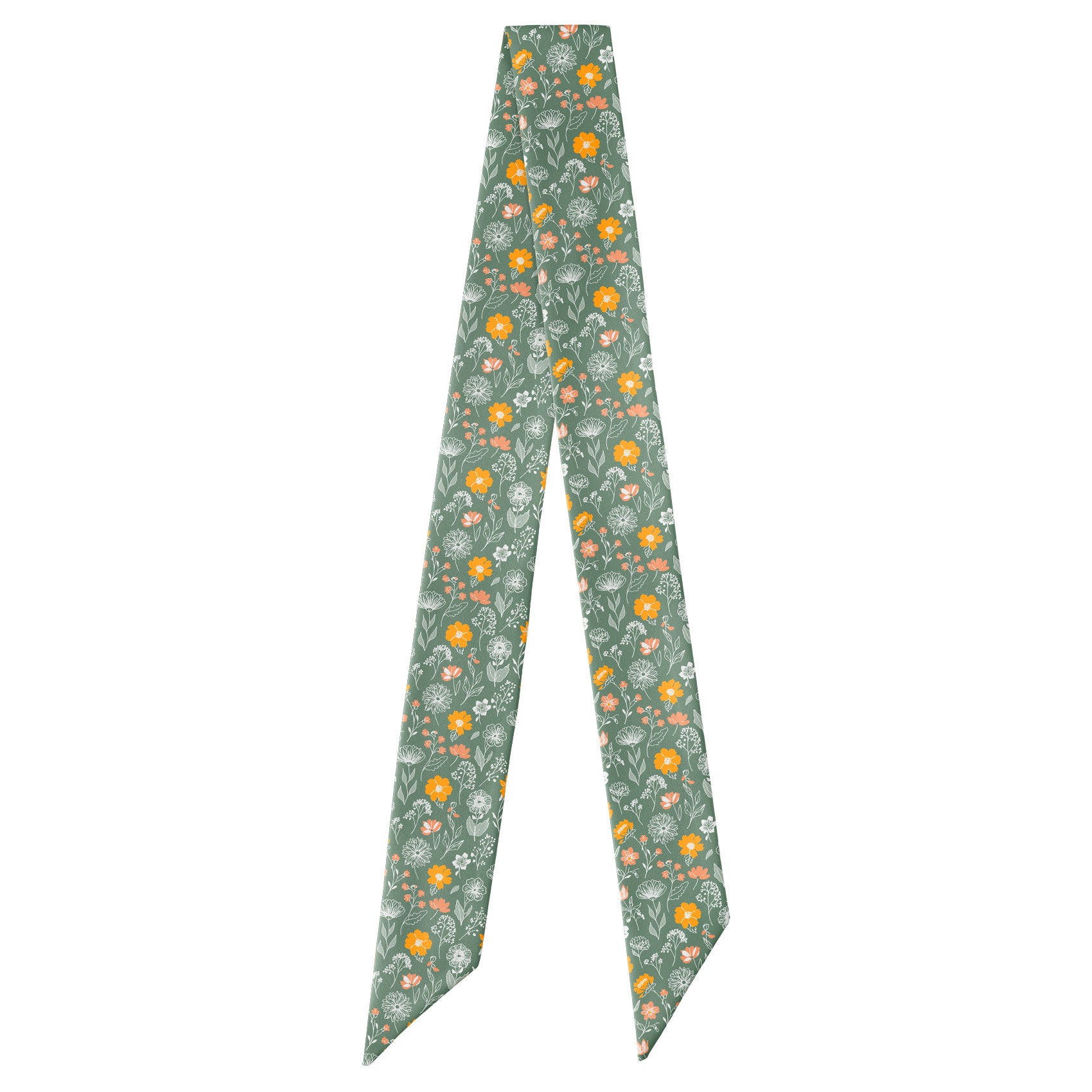 Wildflower Meadow Hair Scarf - Full View of Hair Scarf - Knotty Tie Co.