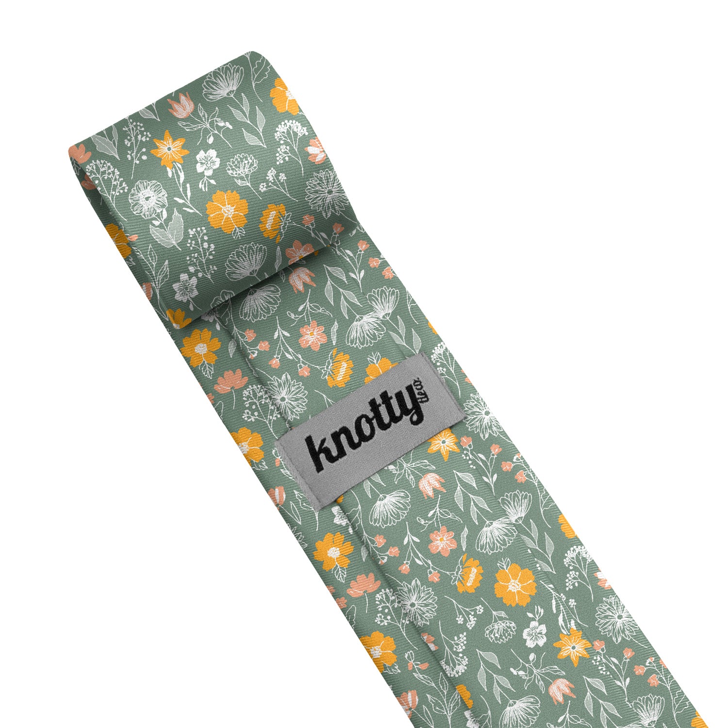 Wildflower Meadow Necktie - Tag - Knotty Tie Co.