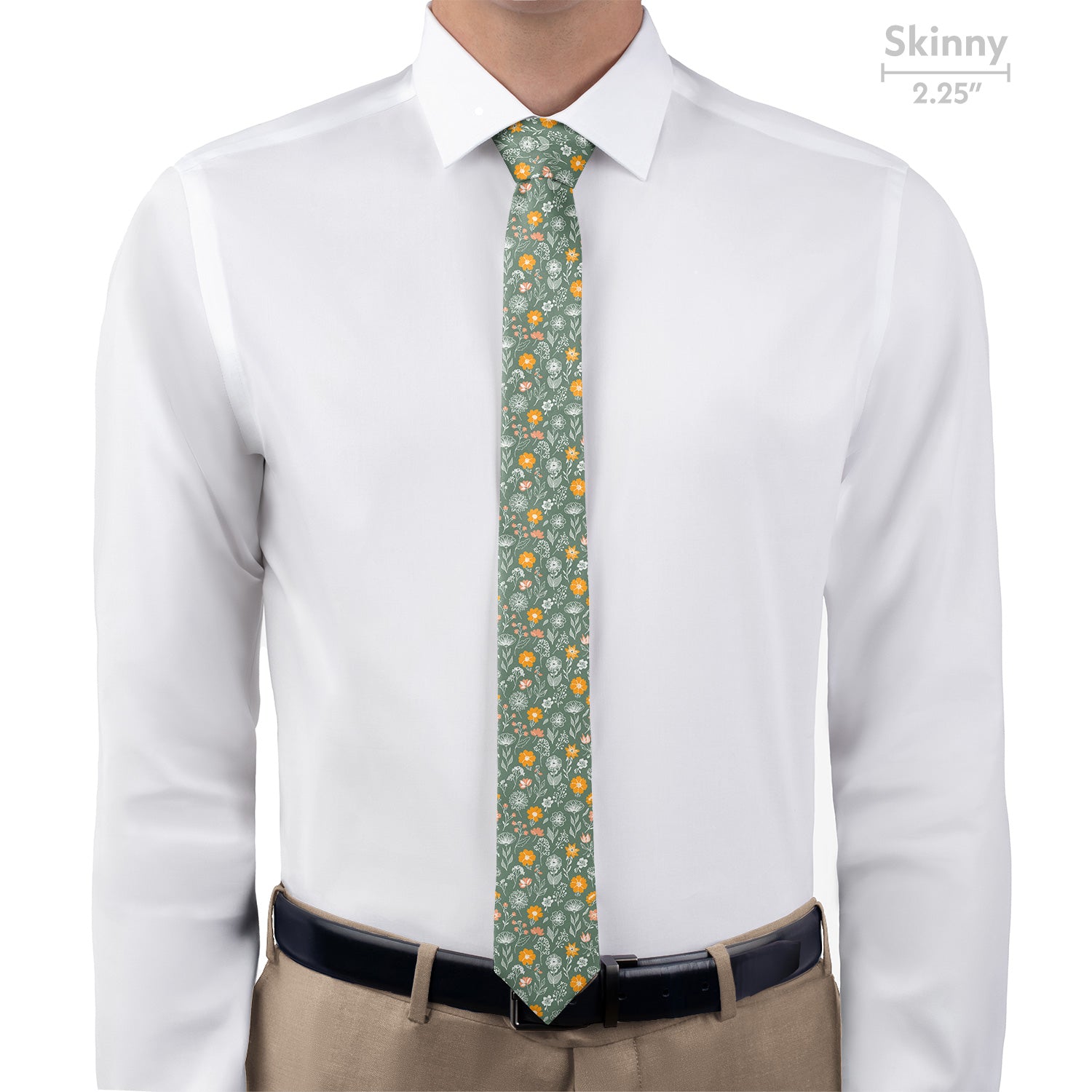 Wildflower Meadow Necktie - Skinny - Knotty Tie Co.