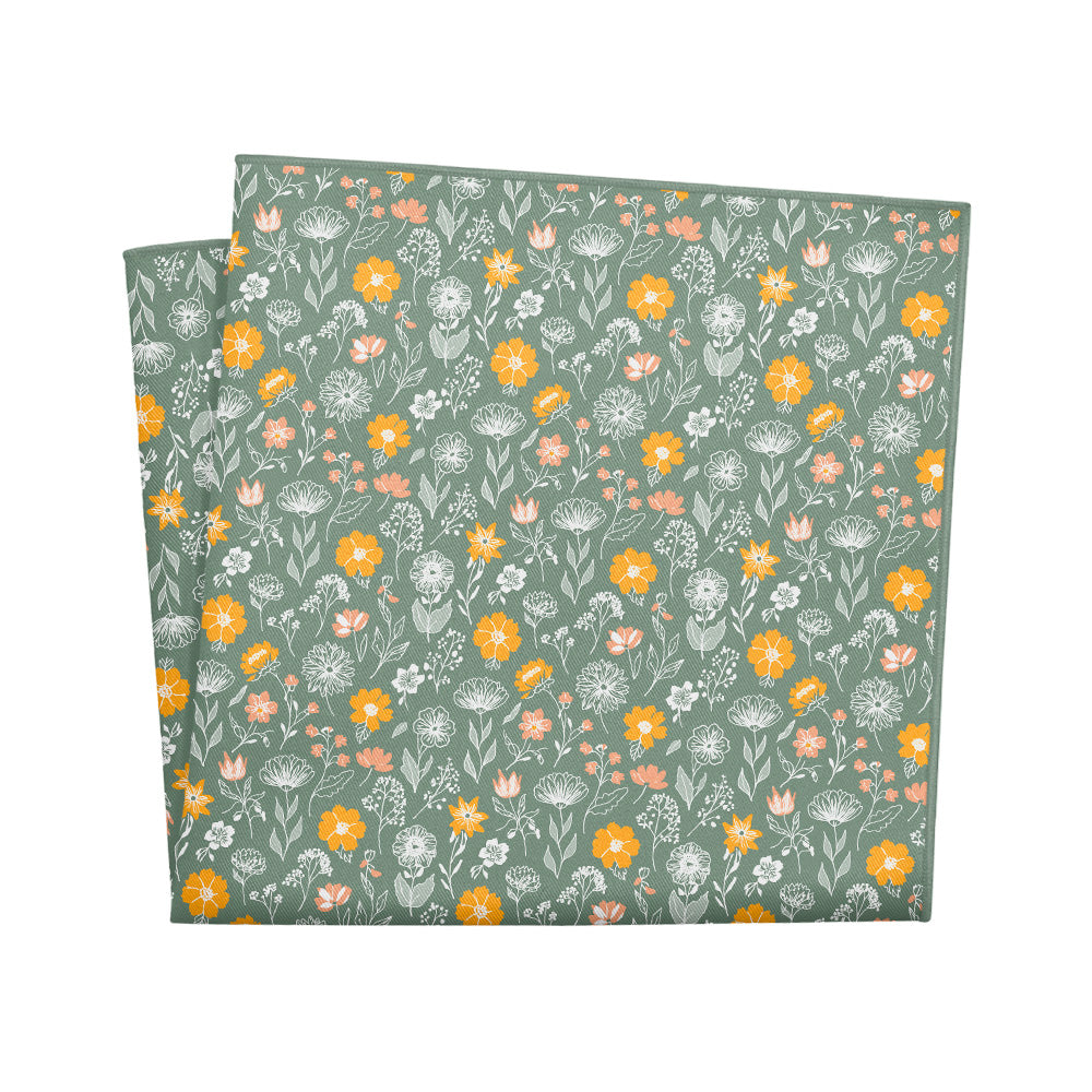 Wildflower Meadow Pocket Square - 12" Square - Knotty Tie Co.